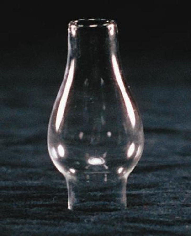 Clear Glass Lamp Chimney, Hurricane Globe 3/4 " Diameter Base x 2 1/2 " H gallery