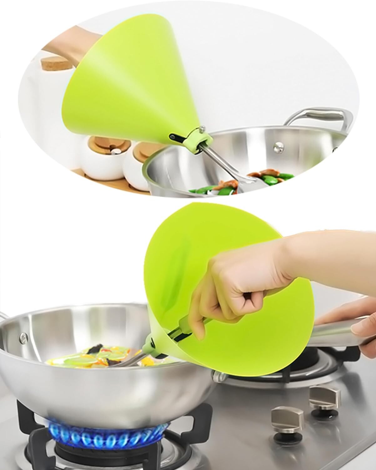 Hand Guard Protection for Oil Splash Stir-fry, Anti Oil Splash for Metal Spatula gallery