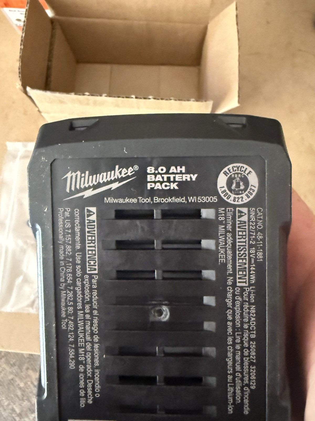 Milwaukee 48-11-1881 M18 REDLITHIUM FORGE XC8.0 Battery Pack gallery