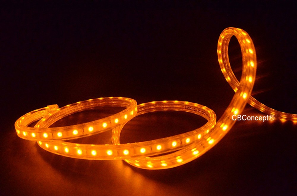 UL Listed,20 Feet,YELLOW,Dimmable,Super Bright 5400 Lumen 120Volt Flat LED Strip