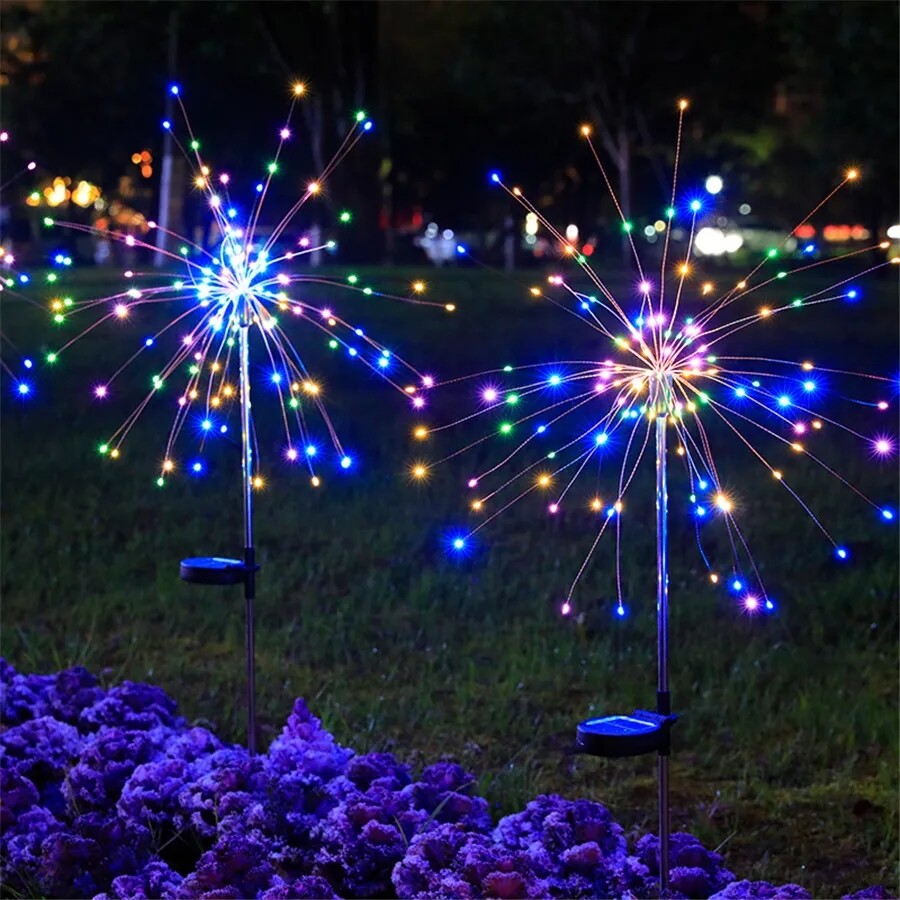 150 LED Solar Firework Lights Outdoor Waterproof Path Lawn Garden Decor Lamp USA gallery