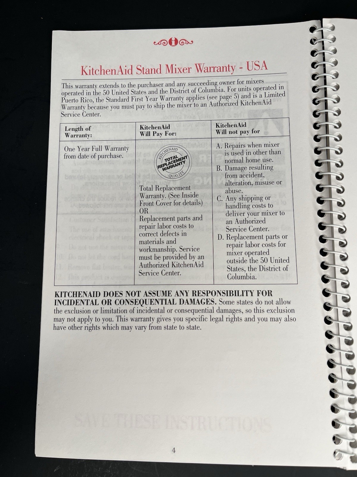 KitchenAid Stand Mixer Instructions and Recipes Booklet Spiral Bound USA gallery