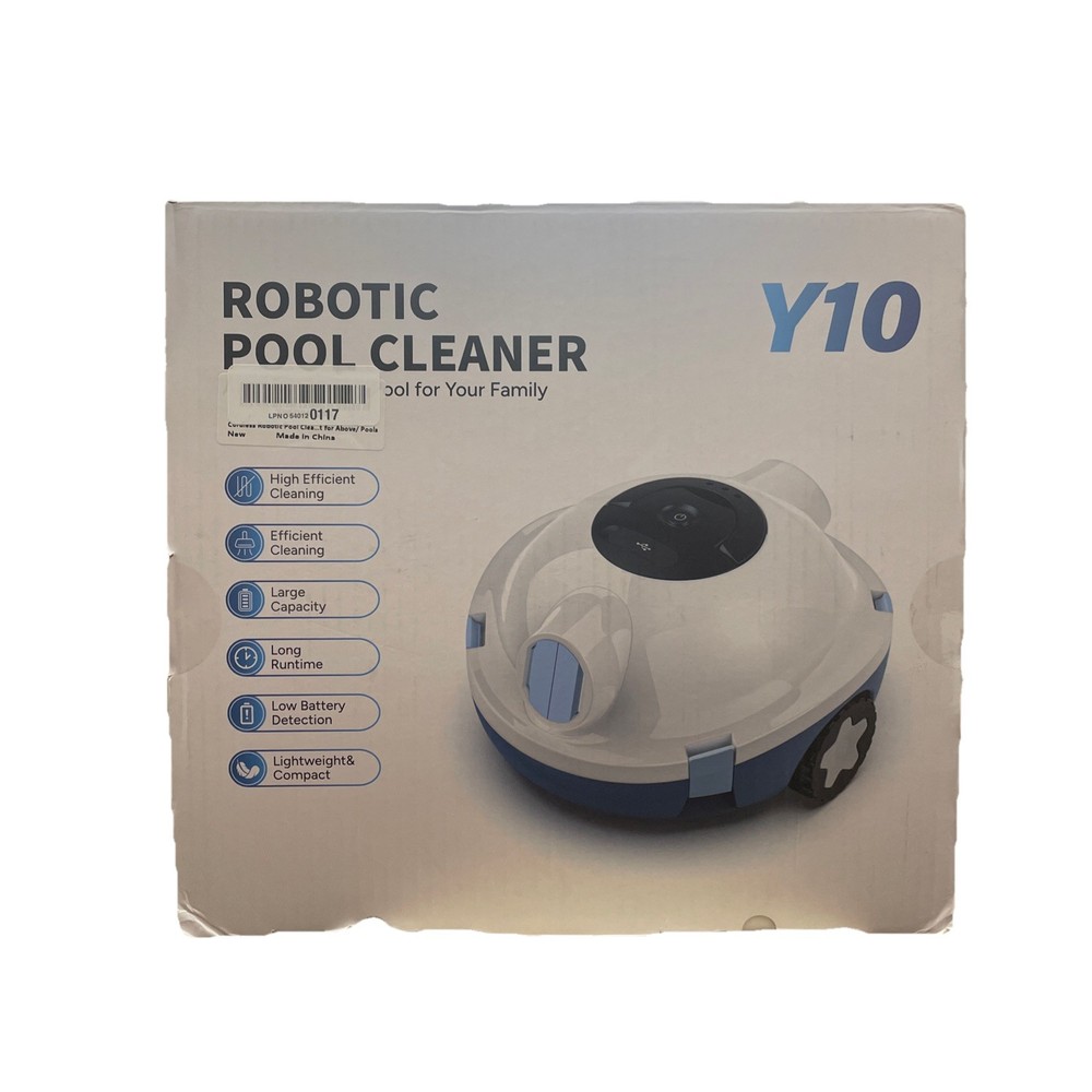 Cordless Robotic Pool Cleaner Automatic Vacuum Y10 90 Mins Runtime OPEN BOX New