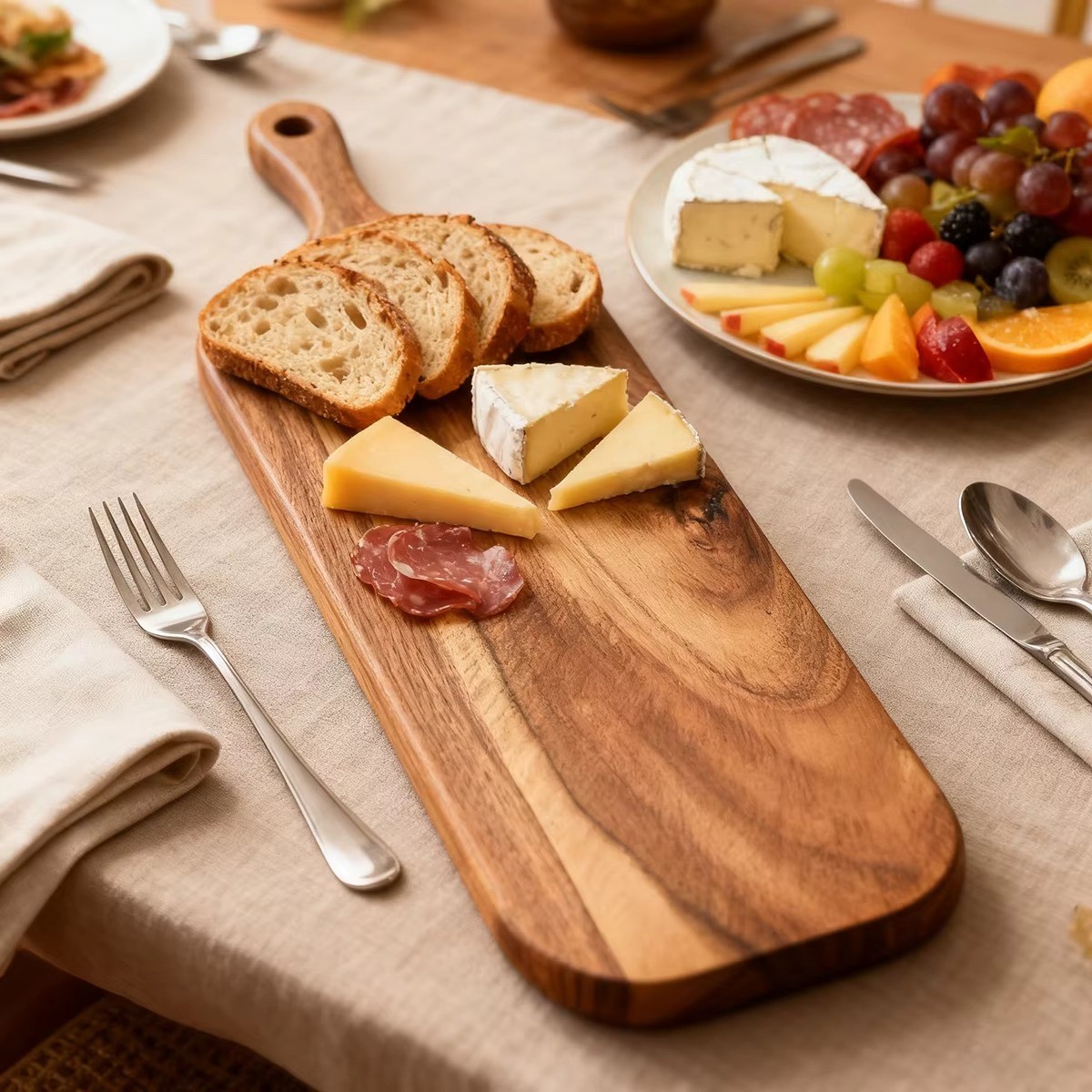 Wood Kitchen Cutting Board 41cm / 16in Chopping Serving Cheese Charcuterie Tray gallery