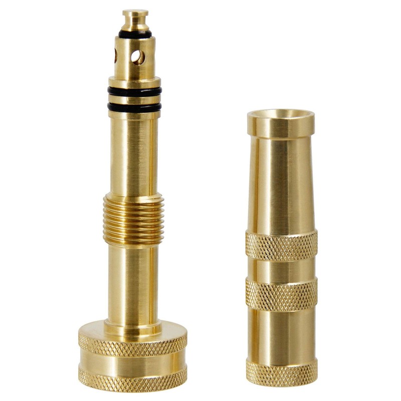 Triumpeek Solid Brass Hose Nozzle, 2 Pack 4 Heavy Duty Brass Garden Hose Noz... gallery