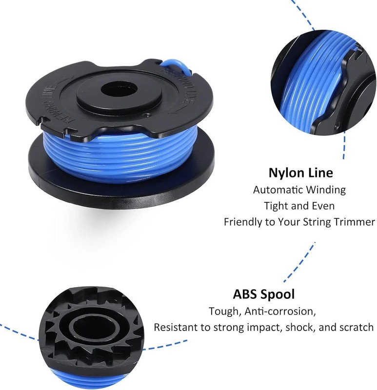 RYOBI Spools .065" 6 Pack + CAP for Battery Operated String Trimmers - MATCH gallery