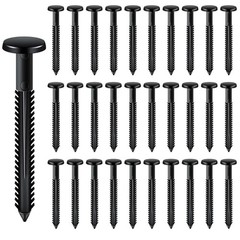 30Pcs 3 Inch Vinyl Shutter Fasteners, Black Window Shutter Panel Pegs Shutter…