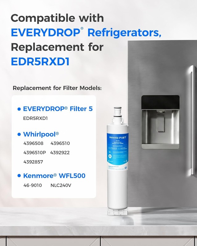 Waterdrop 4396508 Replacement for 4396508 nlc240v 4396510 Water Filter, 4 packs gallery