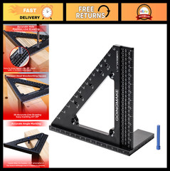 Multi-Angle Measuring Ruler 6×7.5 Inch Carpenter Square for Woodworking & Constr