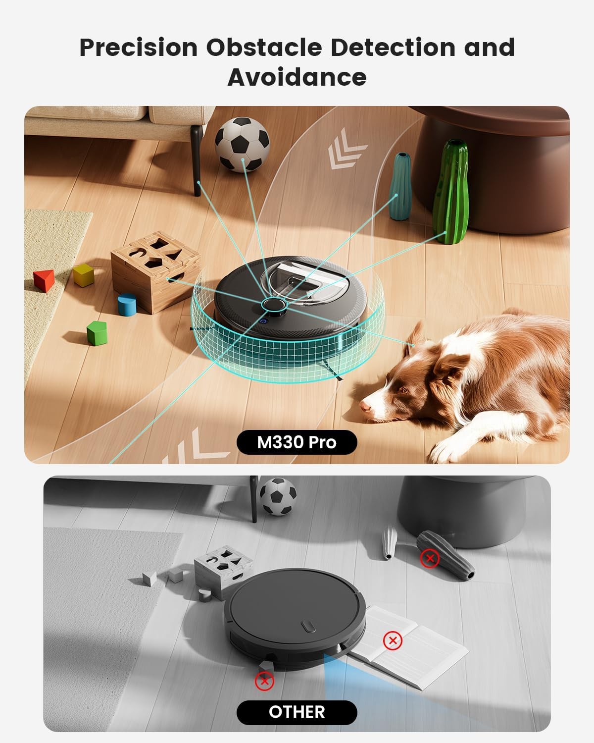 LiDAR Robot Vacuum and Mop 450ml Visible Dustbin Upgraded 190° PSD Obstacle gallery