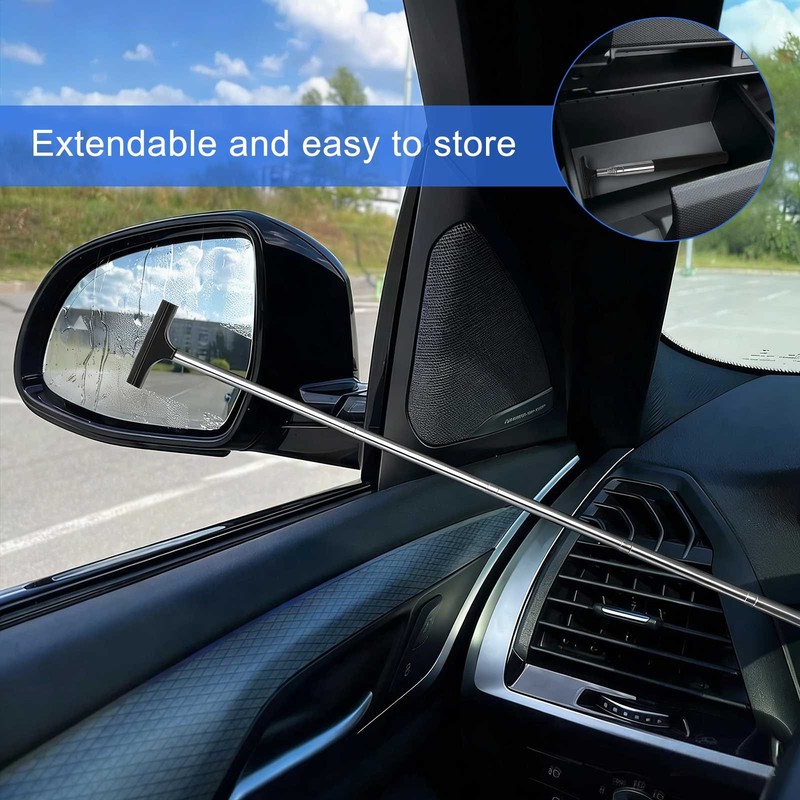 Windshield Cleaning Tool Kit Car Window Glass Wiper Cleaner Brush Pad + Squeegee gallery