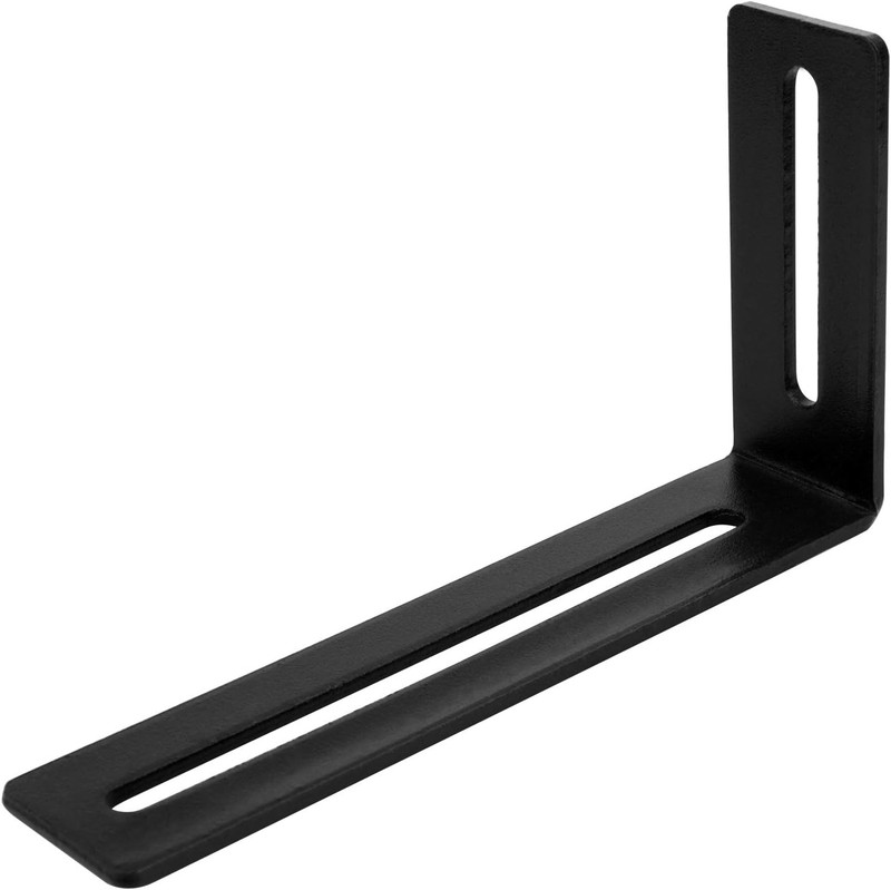 10 PCS 5-5/8" Black Adjustable L-Shape Corner Brace with Slot, Steel Joint Right gallery