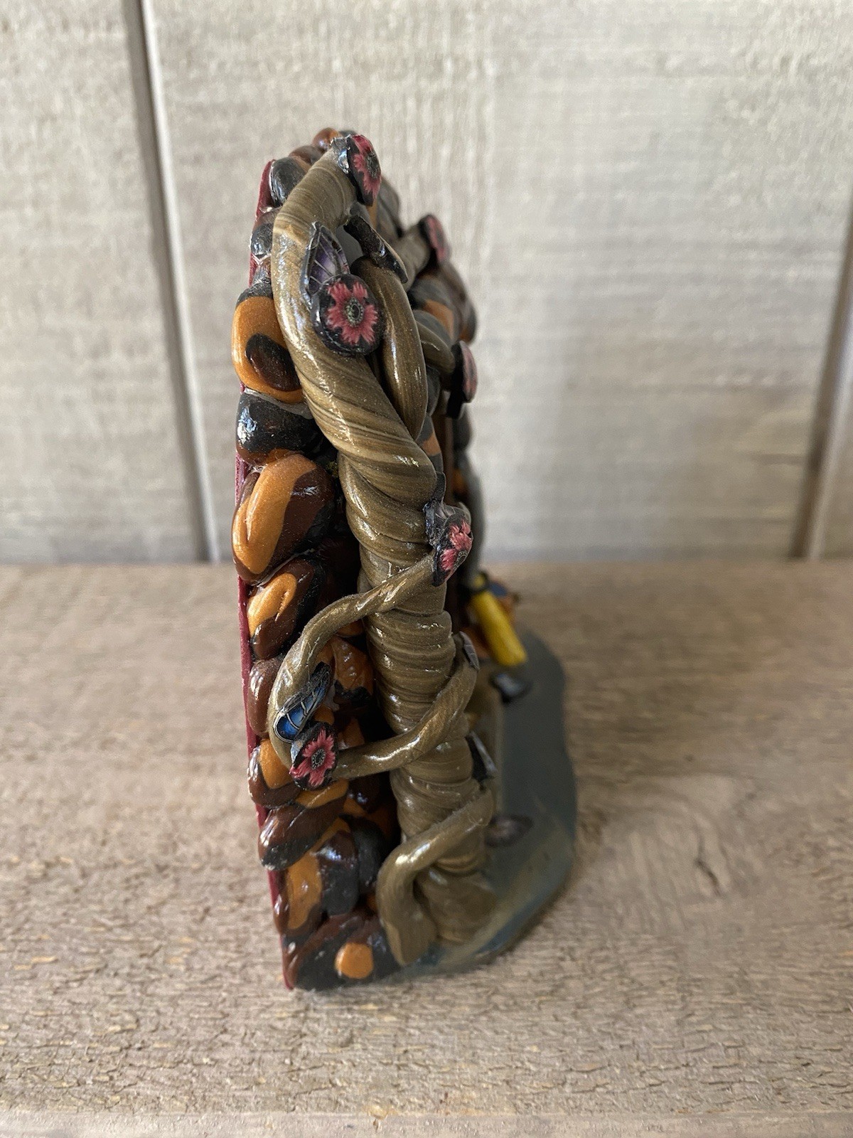 Polymer Clay Sculpture Whimsical Fairy Door Moss Hollow Arts gallery