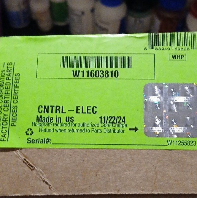 Whirlpool Washer Electronic Control Board W11603810 W11255823 CNTRL-ELEC gallery