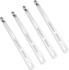 2 PCS 1/64 Teaspoon(1/64 Tsp | 0.083 mL | cc) Teaspoon, Silver