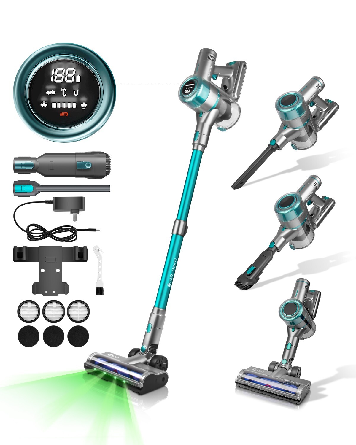 E.LUO Cordless Household Handheld Vacuum Cleaner with Powerful Suction USA gallery