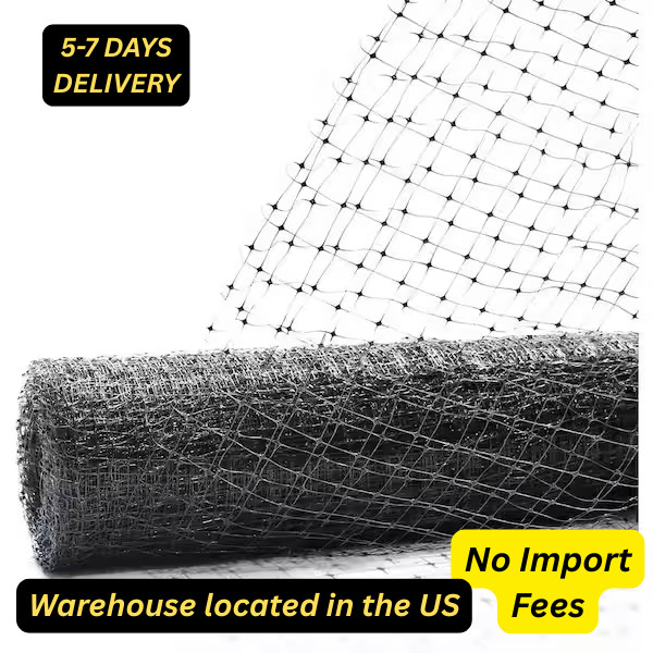 7 Ft. X 100 Ft. X 3/4 In. Black Plastic Bird Netting for Vegetable, Tree and Fru gallery