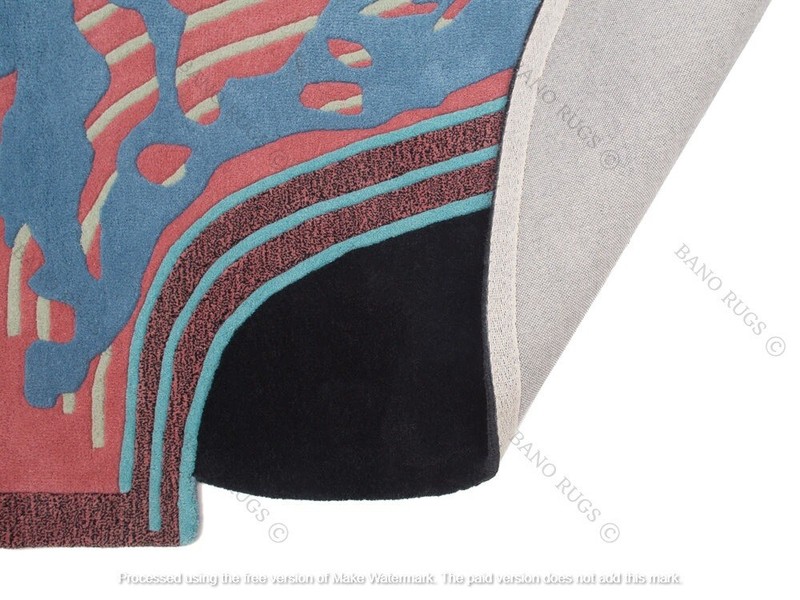 Oval Shape Hand Tufted Multicolor Carpet Hand Made Custom Area Rug For Kids Room gallery