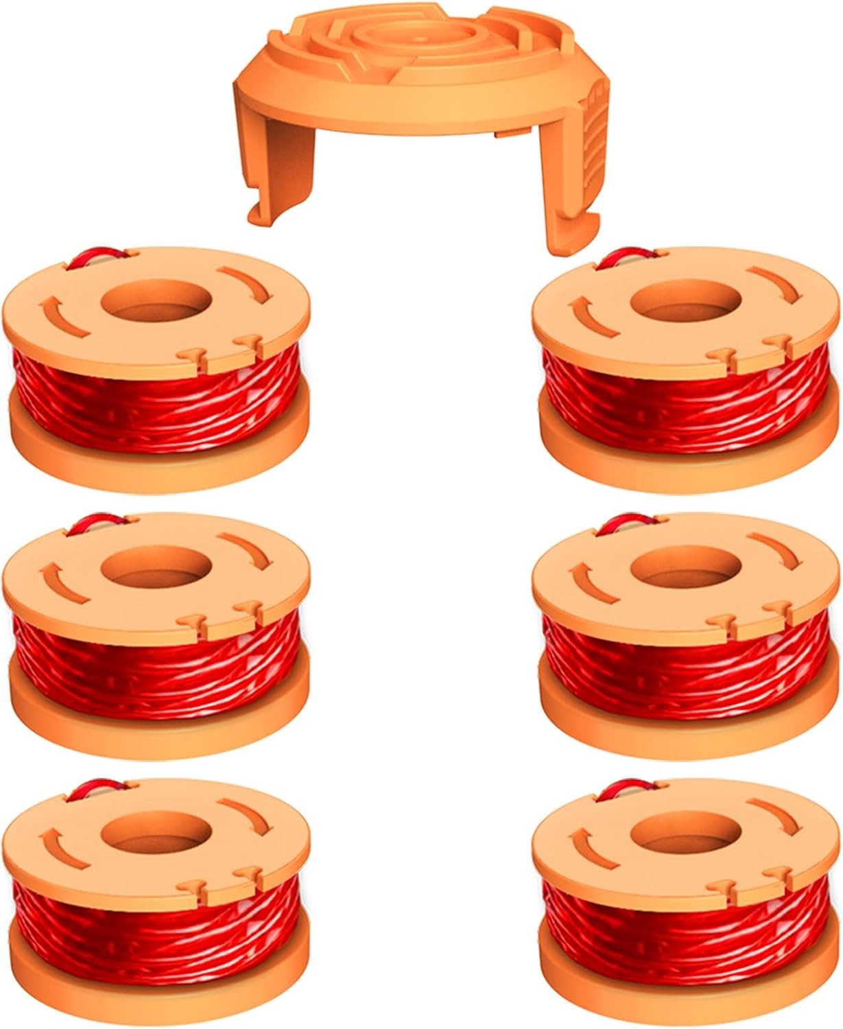 Replacement Trimmer Spools Compatible with Worx Weed Eater, 6 Spools+1 Cap gallery