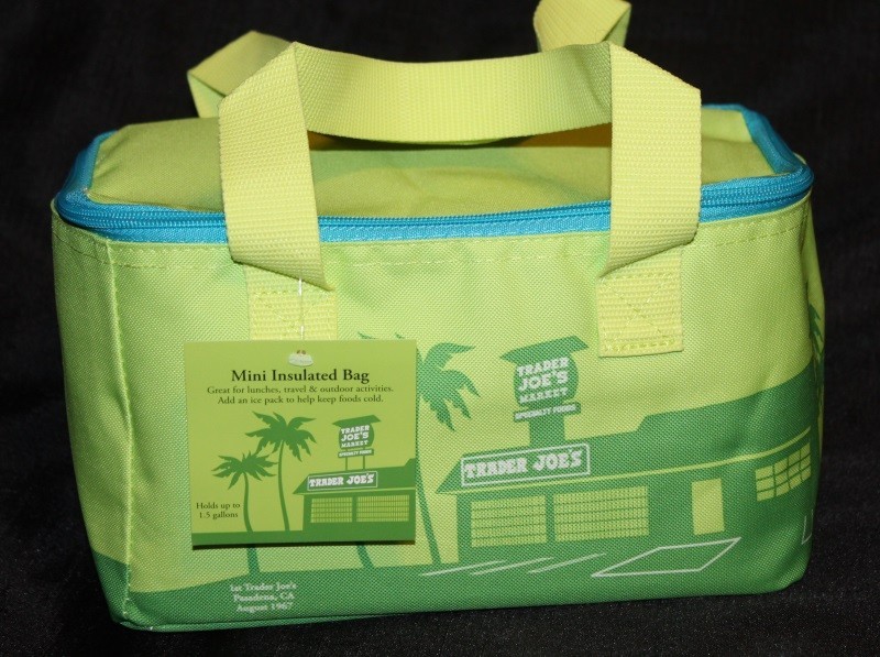 New TRADER JOES mini insulated cooler bag lunch tote teal/green gallery