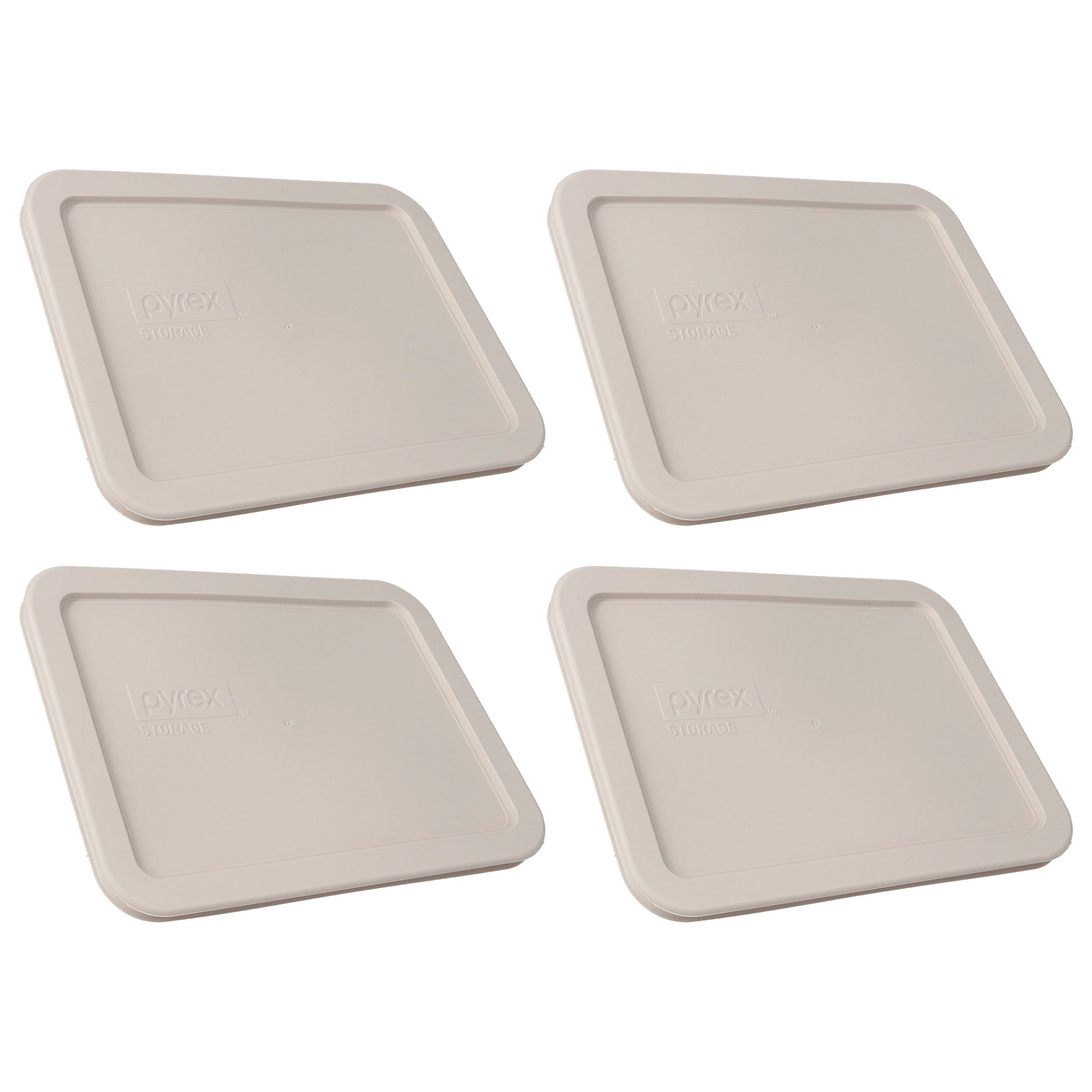 Pyrex 7210-PC 3-Cup Warm Stone Gray Food Storage Replacement Lid (4-Pack) gallery