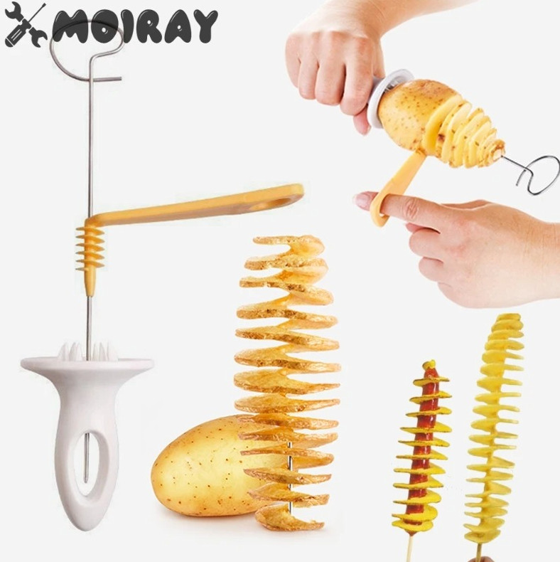 6pcs Spiral Potato Cutter – Creative Twisted Slicer for Potatoes & Vegetables gallery