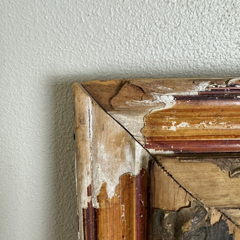 Antique Early 1900s Solid Wood Plaster Detail LARGE 16x20 Picture Frame NO GLASS gallery