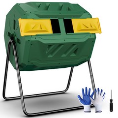 Large Composter Outdoor Garden Compost Bin Green 43 Gallon Easy to Assemble