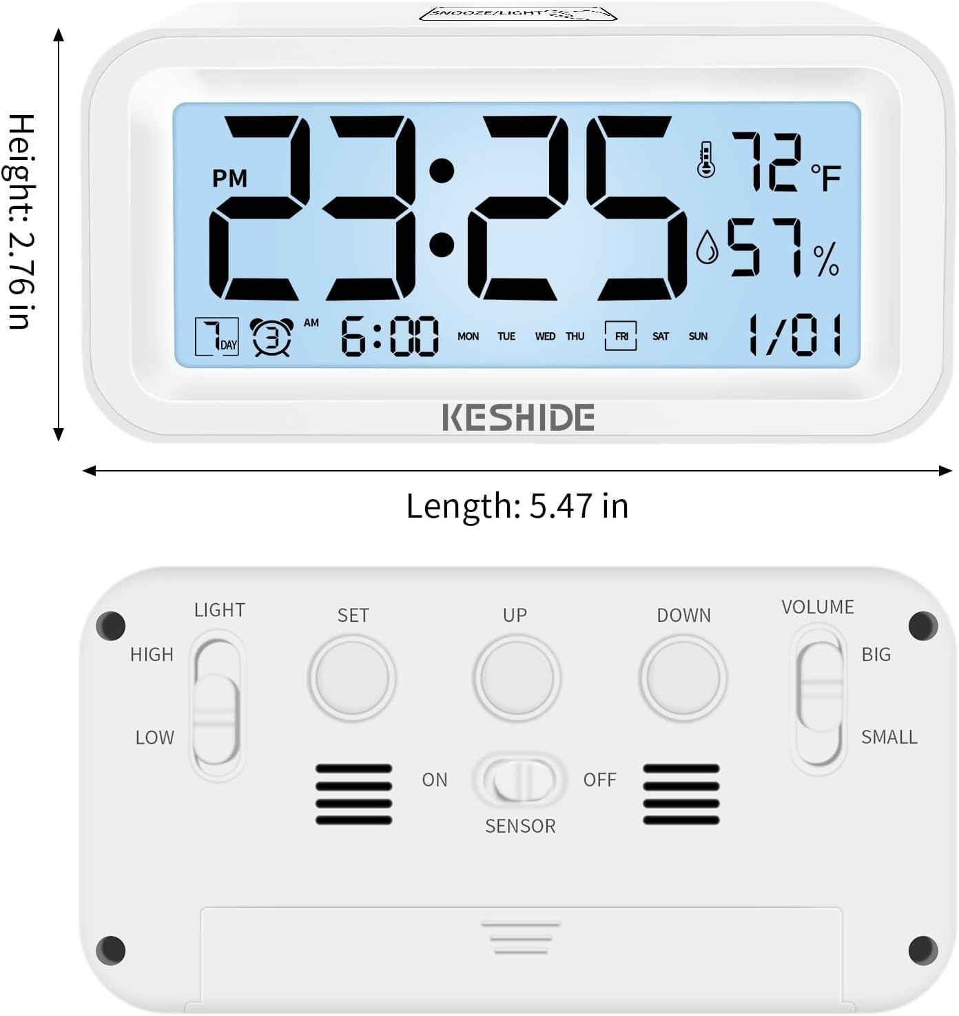 Battery Operated Digital Clock: Cordless Small Alarm Clock for Bedroom Travel... gallery