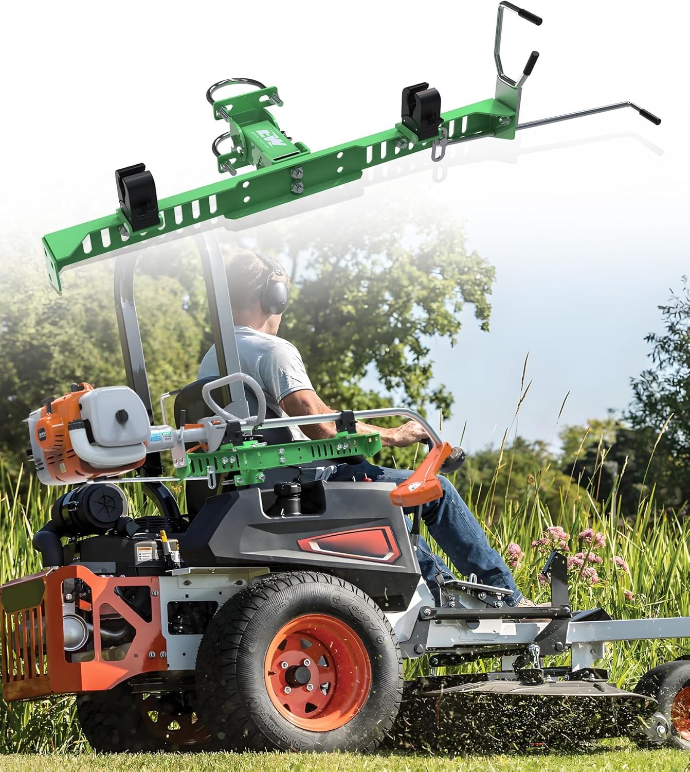 ELITEWILL Zero Turn lawn Mower Trimmer Holder for Quick Clamp Locking System gallery