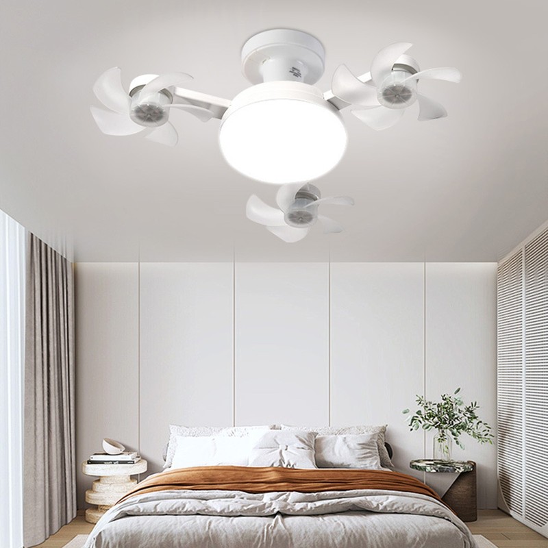 Ceiling Fan with Light& Remote E26 E27 3 Speeds 3Colors 2 Timers Quiet Foldable gallery