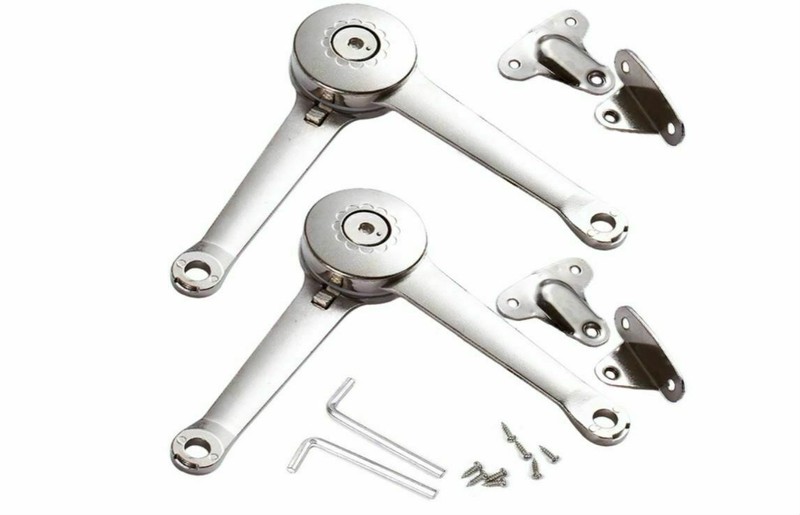 1Pair Lid Support Hinge Random Angle Lid Flap Stays for Cabinet Chest Toy Box gallery