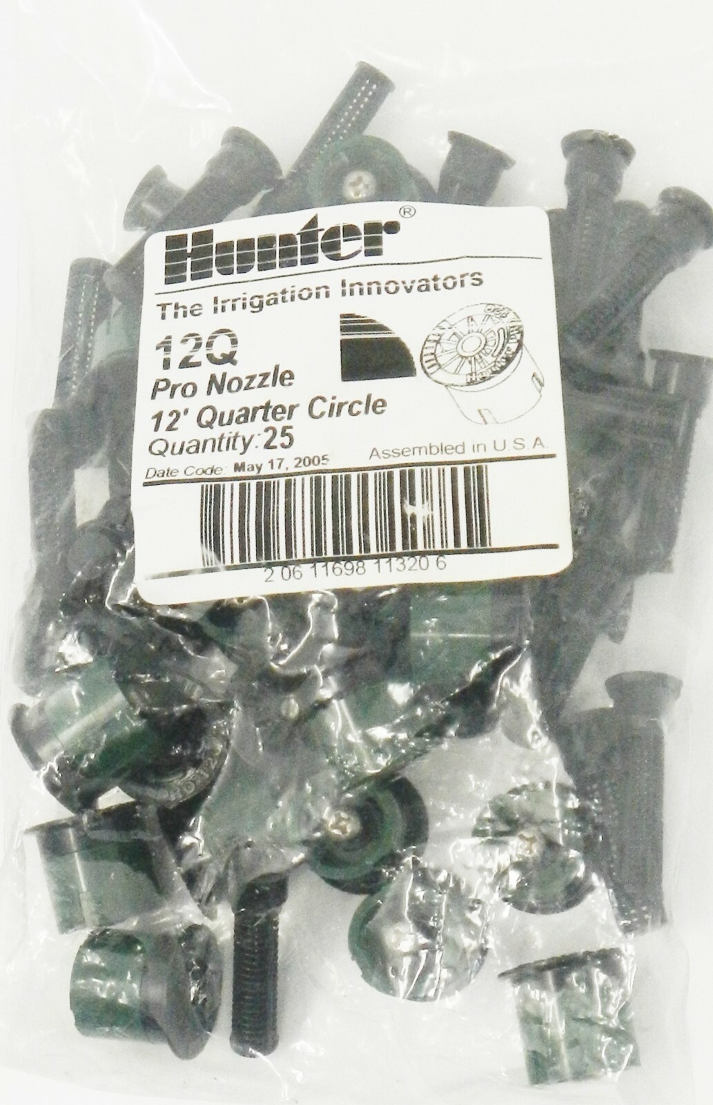 Hunter 12A Sprinkler Spray Nozzle 12' Radius Adjustable Arc Female Thread QTY 25 gallery