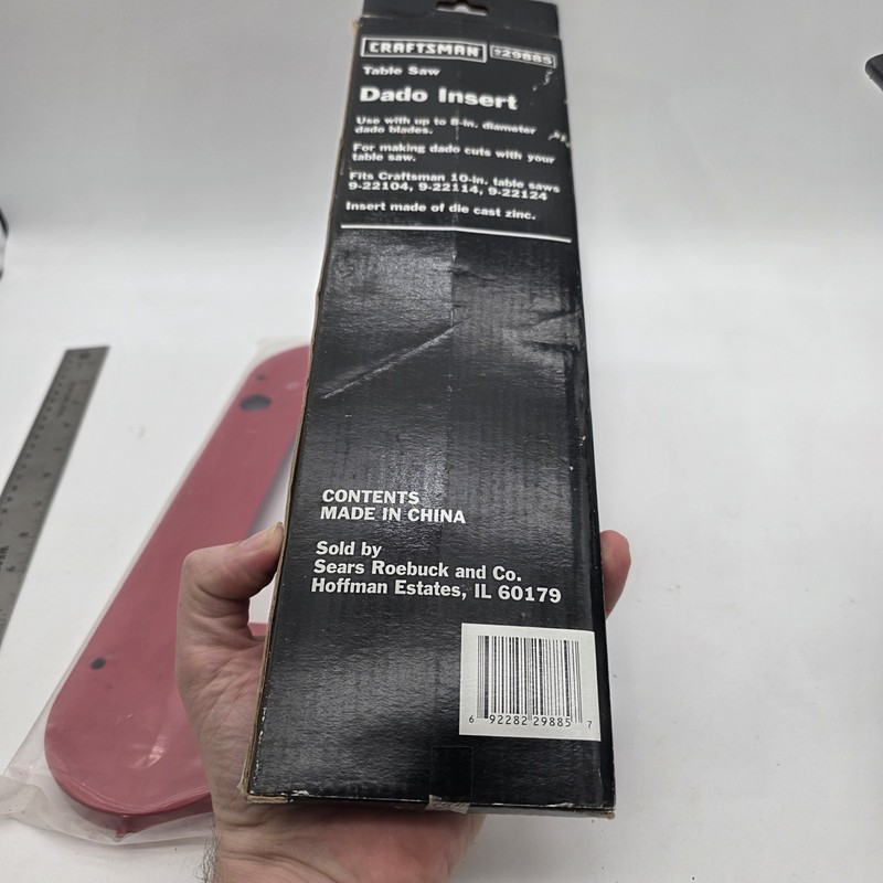 Craftsman Dado/Molding Head Insert 9- 29885 Fits 10in Table Saws gallery