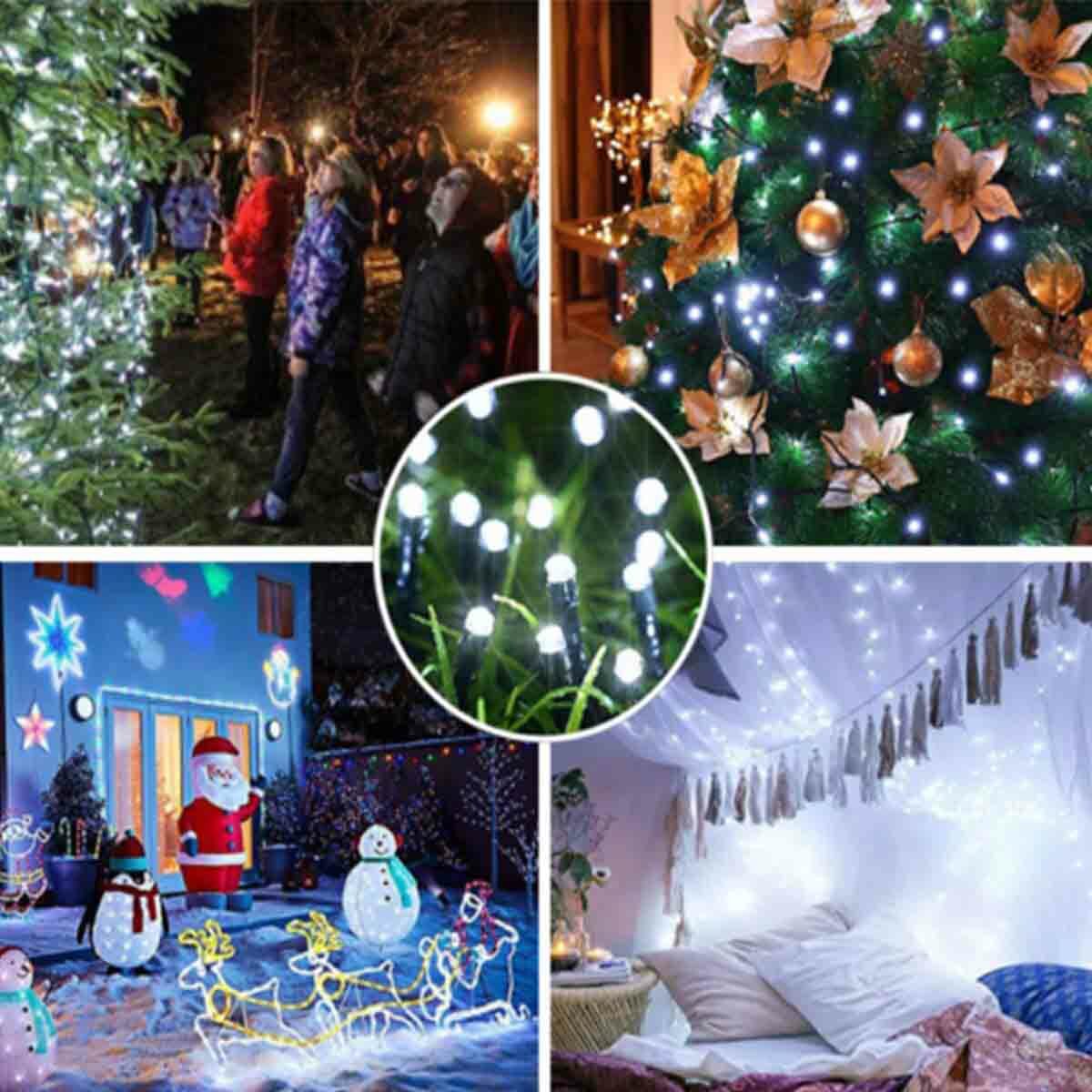 39ft 100 LED Solar Powered String Lights Fairy Garden Decor Outdoor Waterproof gallery