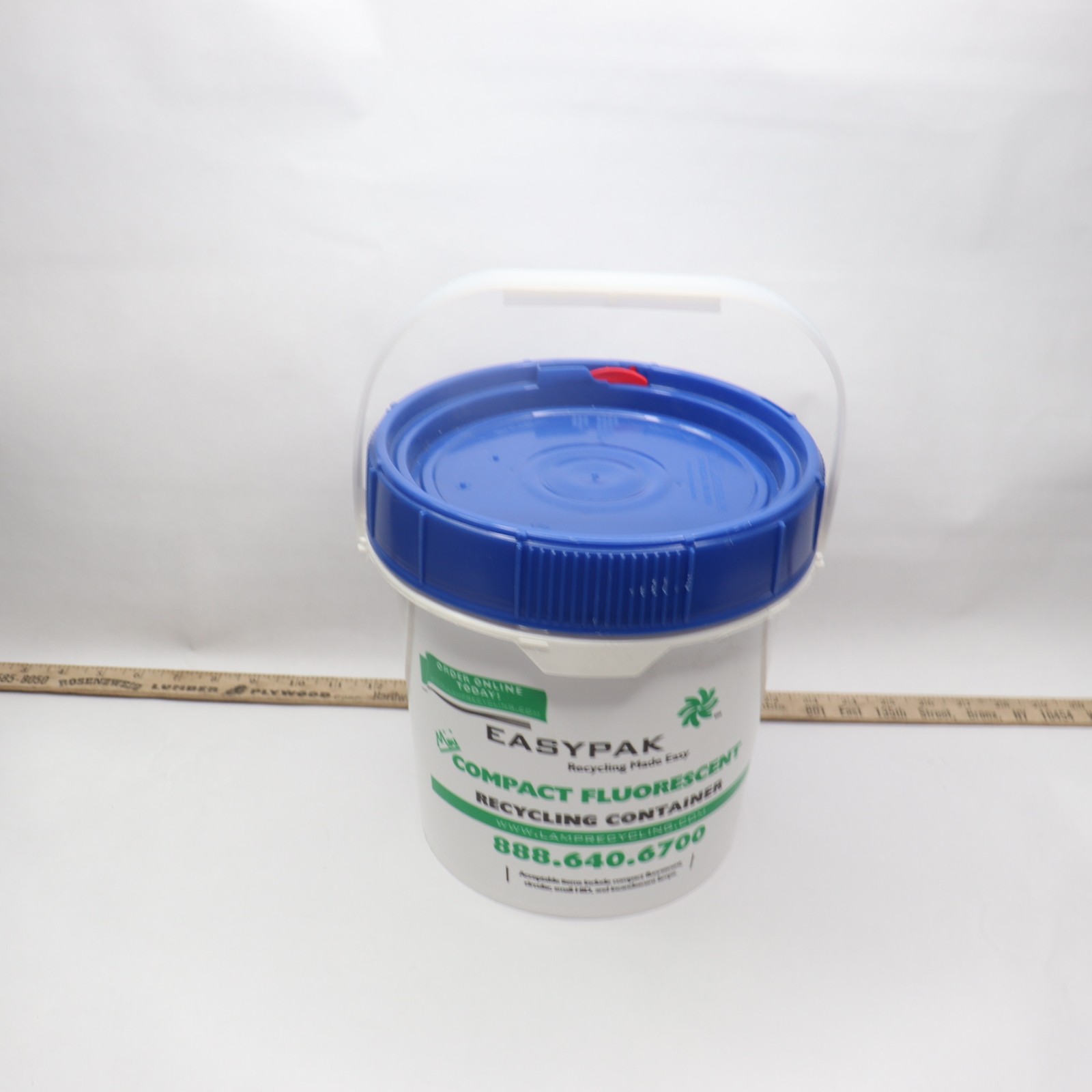 Easypak Mini Compact Fluorescent Recycling Container Plastic White gallery