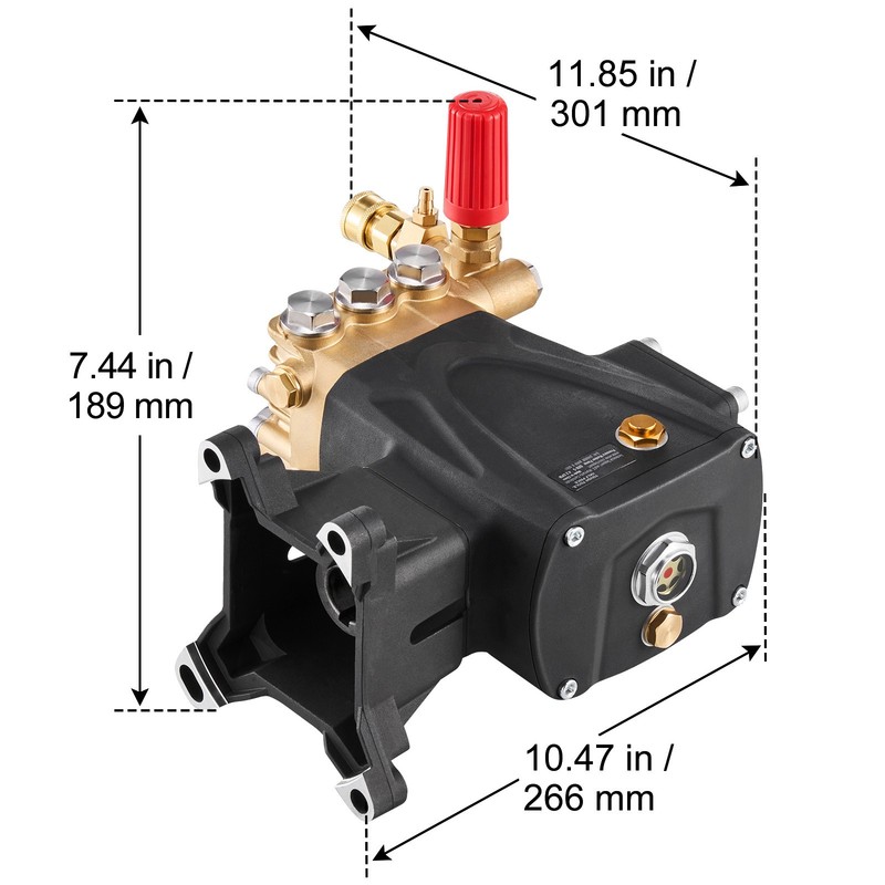Uimoso Horizontal Triplex Plunger Pump, 1" Shaft, 4200 PSI, 4.2 GPM gallery