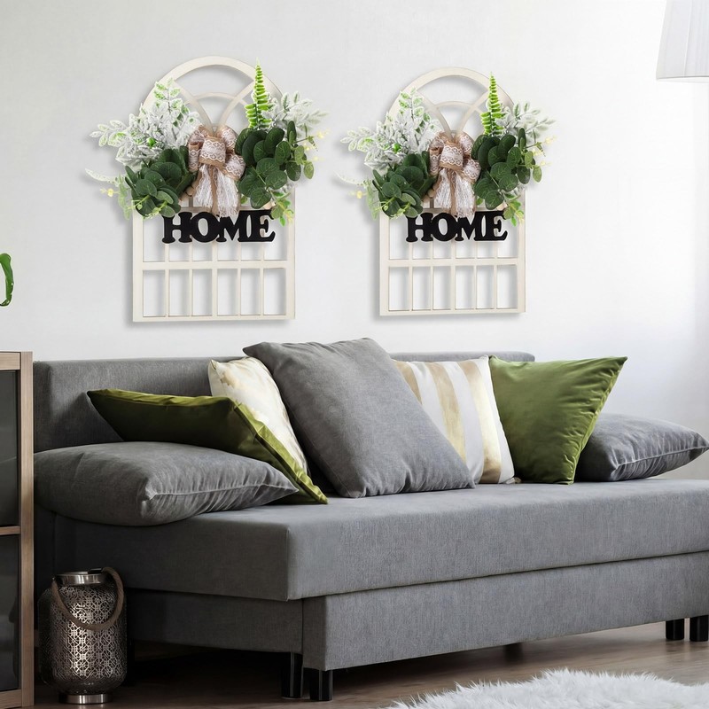 2 Pcs Rustic Window Frame Wall Decor 11 x 15.7 Inch Farmhouse Decor Wood Fram... gallery
