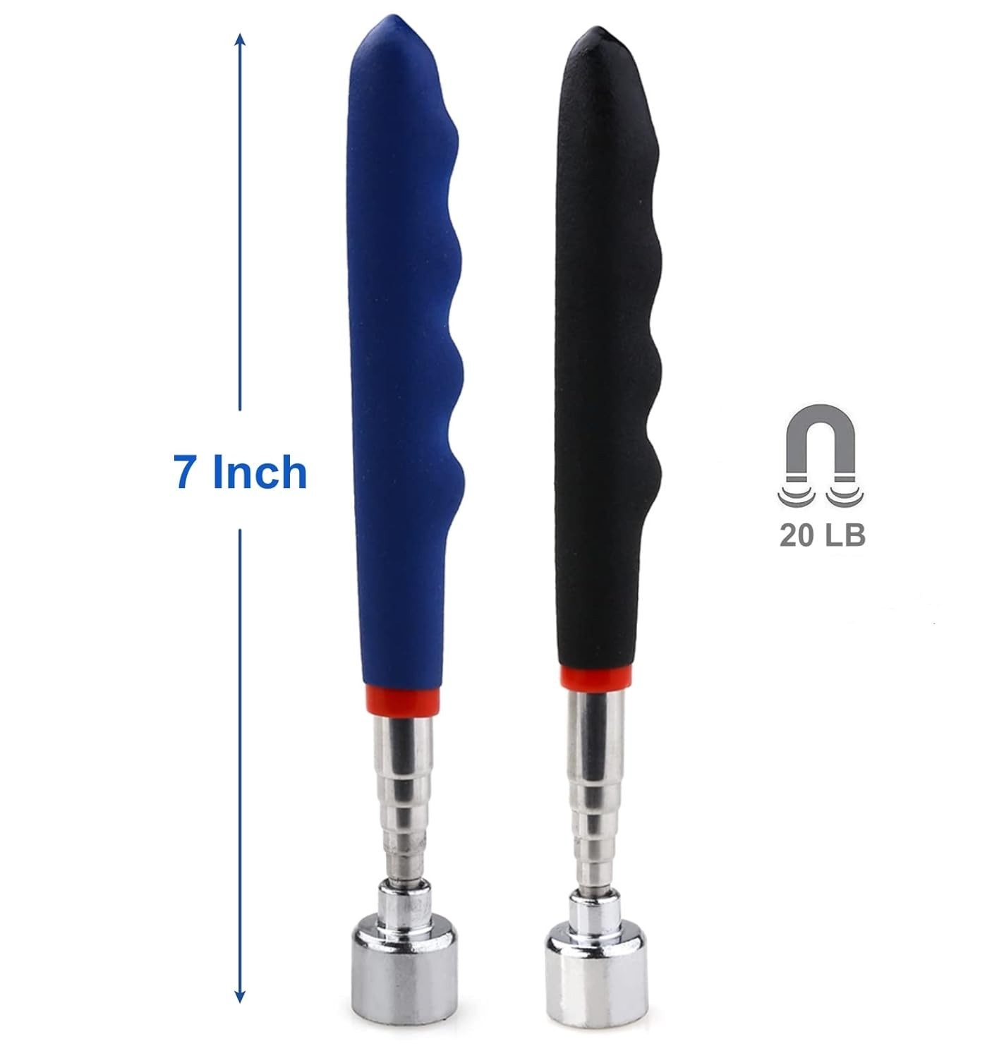 2x 30in Magnetic Telescoping Pickup Rod Tool 20lb Magnet Grabber Extension Stick gallery