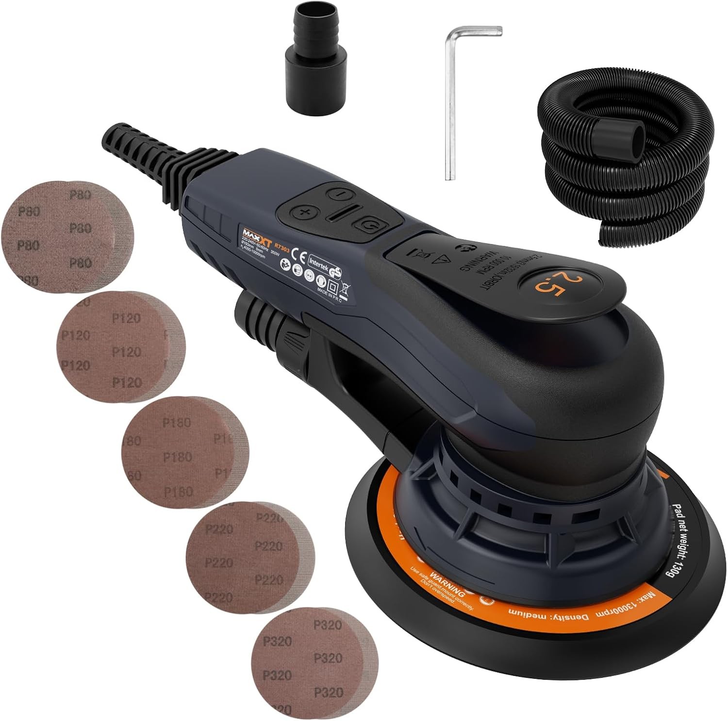 Electric 2.5mm Random Orbital Sander Brushless 350W 3A Multi-function Variable gallery