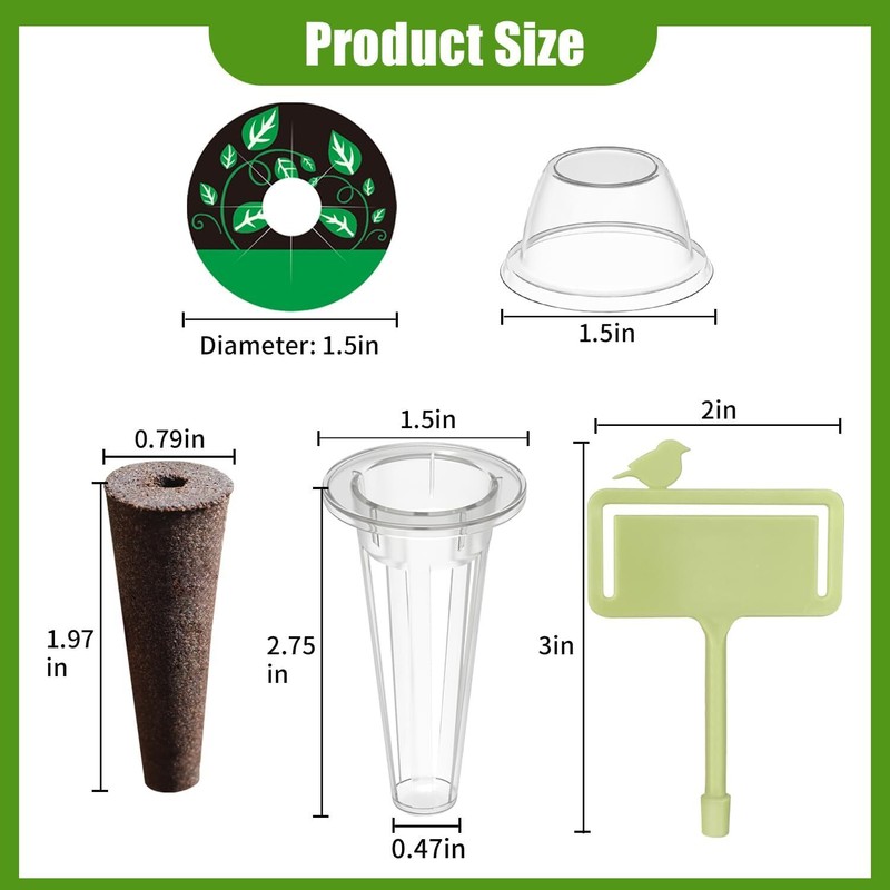 84 Pcs Hydroponic Pod Kit for Aero Garden with 12 Grow Baskets, 12 Grow Sponges gallery