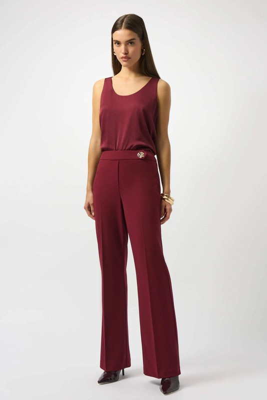 Joseph Ribkoff Pull On Mid-Rise Flared Trouser Pant 253073 gallery