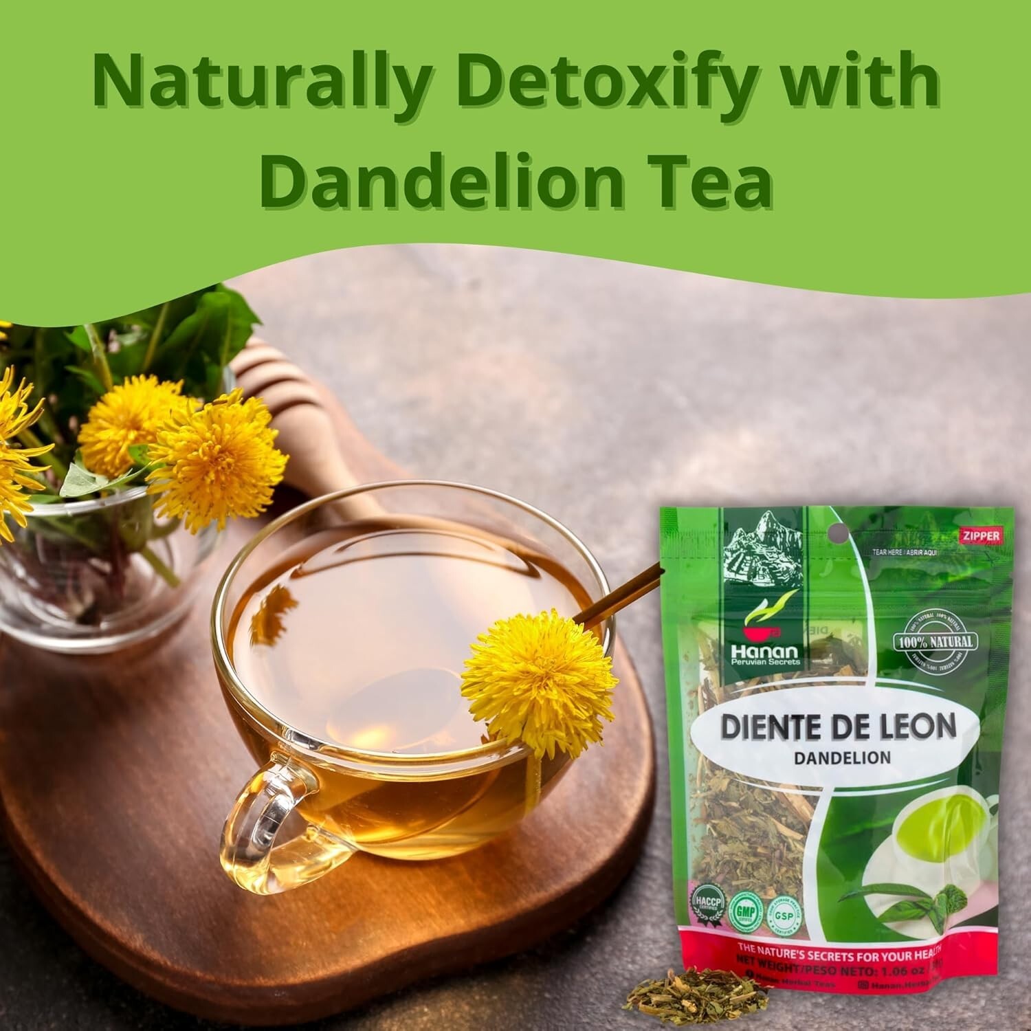 Dandelion Loose Leaf and Root Tea - Te de Diente de Leon Herbal Tea from Peru gallery