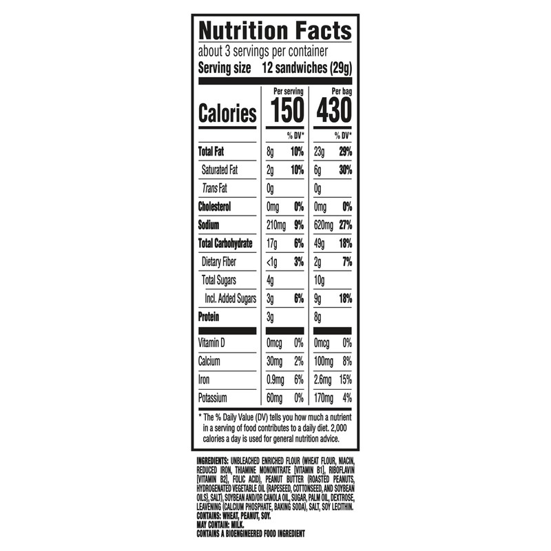 RITZ Bits Peanut Butter Sandwich Crackers, Snacks for 3 Ounce (Pack of 12) gallery