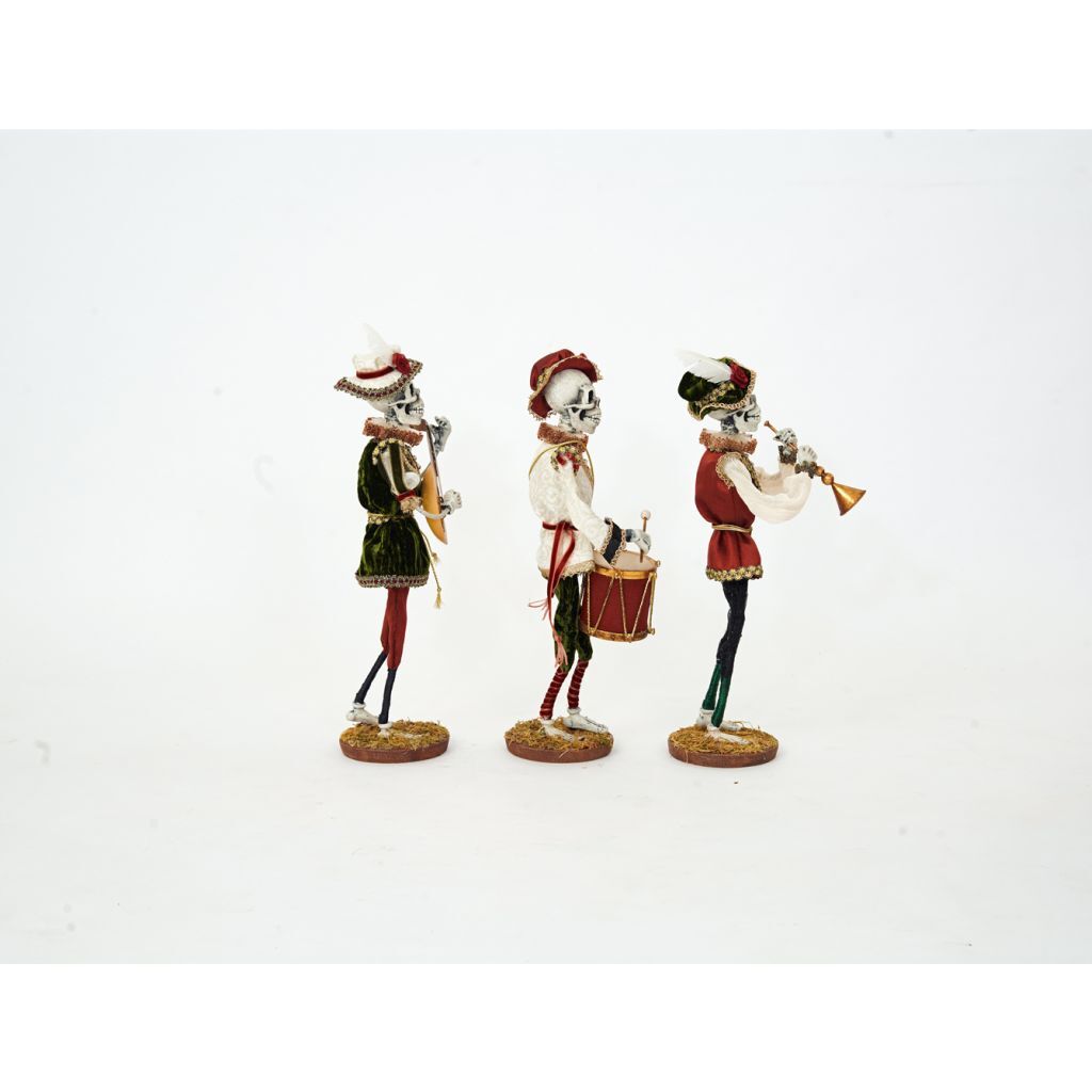 Katherine's Collection 2022 Shakesfeare Minstrel Skeleton Trio Figure, Asst of 3 gallery