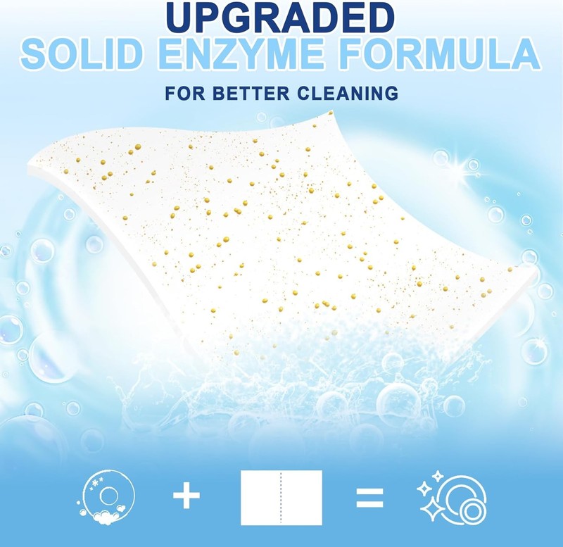 Eco-Friendly Dishwasher Detergent Sheets, Unscented & Biodegradable, 32 Loads gallery