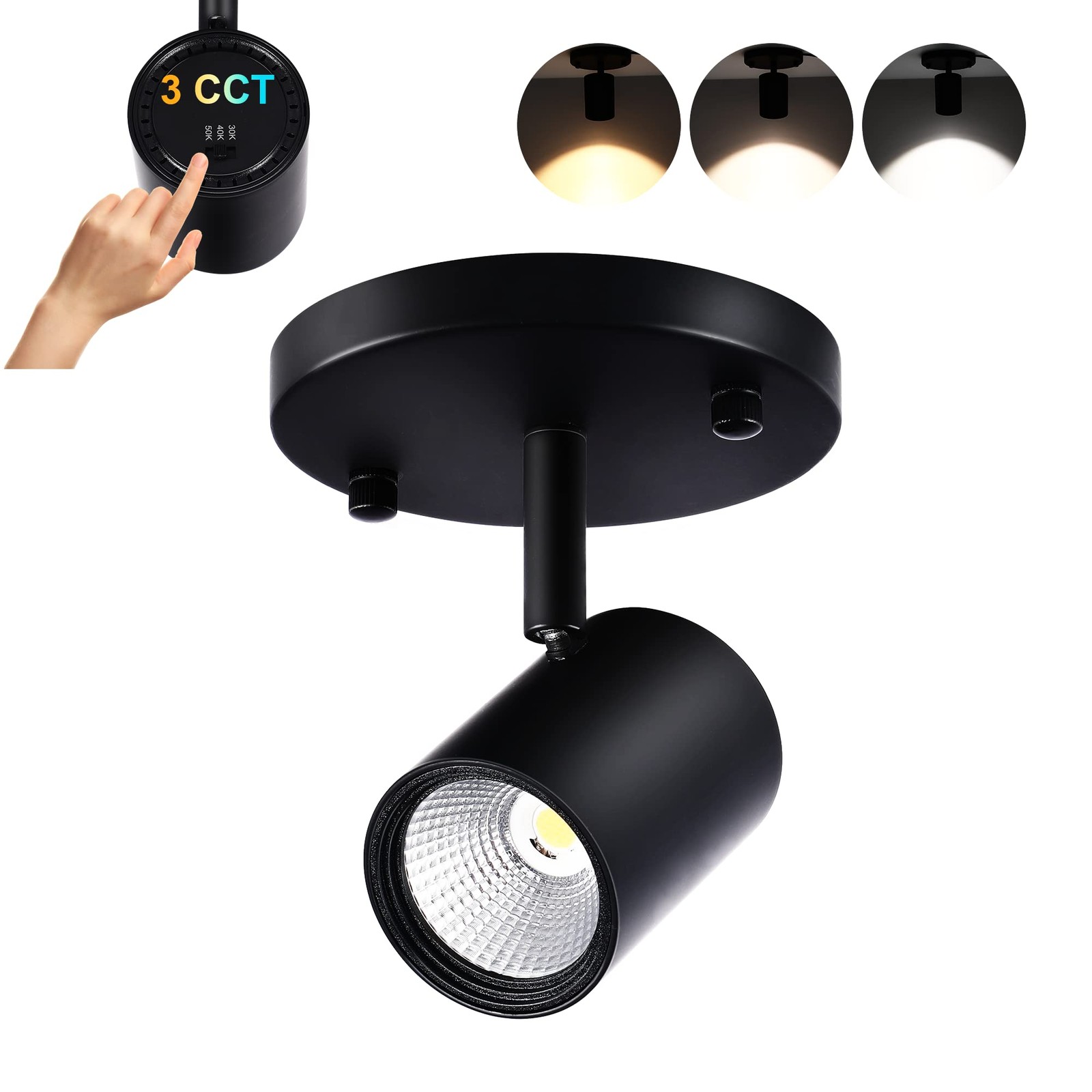 Led Flush Mount Ceiling Spot Lightcri90+ 9w 3000k 4000k 5000k Selectable Dimmabl gallery
