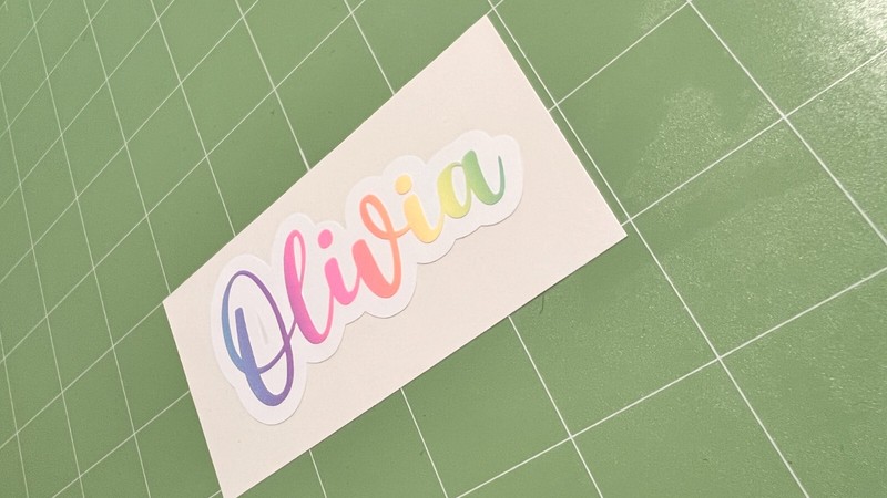Rainbow Personalized ANY NAME | Custom Design Vinyl Sticker | Waterproof gallery