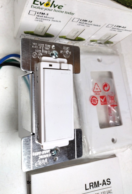 Evolve LRM-AS Customizable Wall Mount Dimmer Security Compatible 500W White gallery