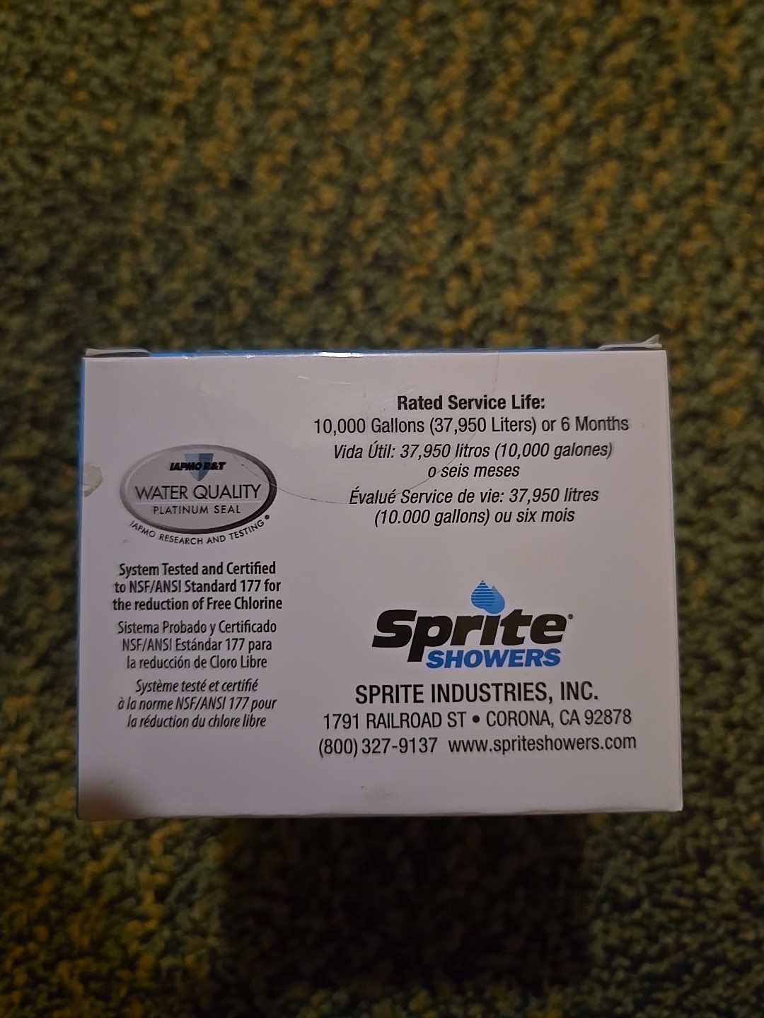 Sprite Showers SLXC Replacement Filter Cartridge 6 Months 10000 Gallons gallery